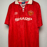 Manchester United 1992 Heimtrikot – SHARP – Größe L