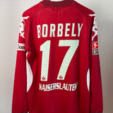 1. FC Kaiserslautern 2007/08 Heimtrikot Langarm Matchworn – Balázs Borbély #17 – Kappa (XL)