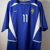 Brasilien 2002 Auswärtstrikot – Ronaldinho #11 (XL)