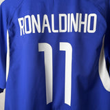 Brasilien 2002 Auswärtstrikot – Ronaldinho #11 (XL)