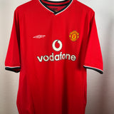 Manchester United Heimtrikot 2001/02 – Beckham #7 – Umbro – Größe XL