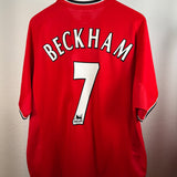 Manchester United Heimtrikot 2001/02 – Beckham #7 – Umbro – Größe XL