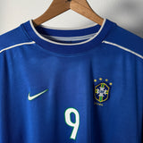 Brasilien 1998 Auswärtstrikot – Ronaldo #9 – Nike (L)