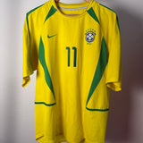 Brasilien 2002 Heimtrikot – Ronaldinho #11 – Nike (L)