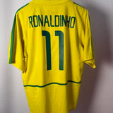 Brasilien 2002 Heimtrikot – Ronaldinho #11 – Nike (L)