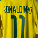 Brasilien 2002 Heimtrikot – Ronaldinho #11 – Nike (L)