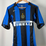Inter Mailand 2004/05 Heimtrikot – Pirelli – Adriano – Nike – S