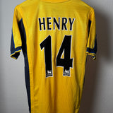 Arsenal FC 1999 Auswärtstrikot – Henry #14 – Sega – Nike – Größe M