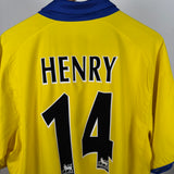 🚨DEFEKT🚨 Arsenal FC Auswärtstrikot 2003 – Henry #14 – Größe L