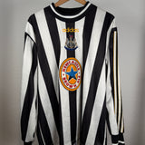 Newcastle United 1998/99 Heimtrikot – Shearer #9 – Adidas – Langarm – Größe XL