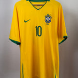 Brasilien 2008 Heimtrikot – Ronaldinho #10 – Nike XXL