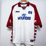 Hamburger SV 1999 Home Shirt - Hertzsch #4 - Fila - Hyundai - XL (presumably matchworn)