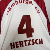 Hamburger SV 1999 Home Shirt - Hertzsch #4 - Fila - Hyundai - XL (presumably matchworn)