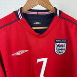 England 2002 Auswärtstrikot Wendetrikot Langarm – David Beckham #7 – Umbro (M/L)