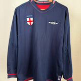 England 2002 Auswärtstrikot Wendetrikot Langarm – David Beckham #7 – Umbro (M/L)