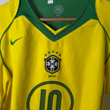 Brasilien 2004 Heimtrikot – Ronaldinho #10 (L)