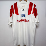 Hamburger SV HSV 1992/93 Heimtrikot – Sharp – Größe XL (fällt größer aus)