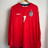 England 2004/06 Heimtrikot – Beckham (#7) – Langarm – XL/XXL