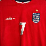 England 2004/06 Heimtrikot – Beckham (#7) – Langarm – XL/XXL