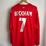 England 2004/06 Heimtrikot – Beckham (#7) – Langarm – XL/XXL