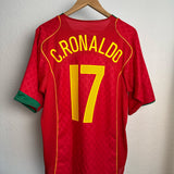 Portugal Nationalmannschaft Heimtrikot 2004 – Ronaldo #17 – Nike – Größe L