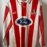 Vintage 1. FC Köln 1995/96 Ford Heimtrikot – Flecken vorne unten (S)