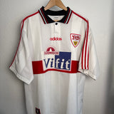 🔴⚪ VfB Stuttgart 1996/97 Heimtrikot – Fredi Bobic #11 – Adidas (XXL)