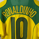 Brasilien 2004 Heimtrikot – Ronaldinho – Größe XL