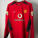 Manchester United 2003/04 Heimtrikot Langarm – Ronaldo 7 – Vodafone – M