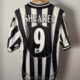 DEFEKT! Newcastle United 1998/99 Heimtrikot – Newcastle Brown Ale – Shearer (#9) M