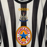DEFEKT! Newcastle United 1998/99 Heimtrikot – Newcastle Brown Ale – Shearer (#9) M