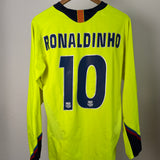 FC Barcelona 2005/06 Auswärtstrikot Langarm – Ronaldinho #10 – M