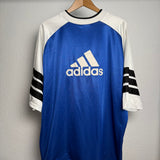 🔵⚪ FC Schalke 04 Trainingsshirt – 90s Vintage – Adidas (XXL)