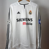 Real Madrid 2003/04 Heimtrikot Langarm – Beckham #23 – L