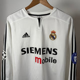 Real Madrid 2003/04 Heimtrikot Langarm – Beckham #23 – L
