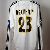 Real Madrid 2003/04 Heimtrikot Langarm – Beckham #23 – L