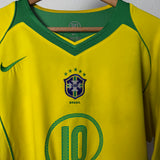Brasilien 2004 Heimtrikot – Ronaldinho #10 – Nike – XL