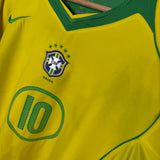 Brasilien 2004 Heimtrikot – Ronaldinho #10 – Nike – XL
