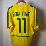 Brasilien 2002 Heimtrikot – Ronaldinho – Größe M