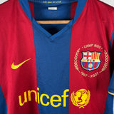 FC Barcelona 2007/08 Ronaldinho Vintage Jubiläum Heimtrikot (M)