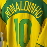 🇧🇷 Brasilien 2004 Heimtrikot – Ronaldinho #10 – Größe XL