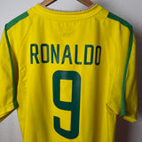 Brasilien 2002 Heimtrikot – Ronaldo #9 (L)