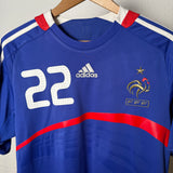 🔵 Frankreich 2008 Heimtrikot – Ribéry #22 – Adidas – Größe M/L