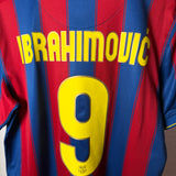 🔵🔴 FC Barcelona 2009/10 Heimtrikot – Ibrahimović #9 – Nike – Größe M