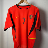 🔴 Belgien 2002 Heimtrikot – Wilmots #7 – Nike – Größe M