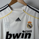 ⚪ Real Madrid 2009/10 Heimtrikot – Cristiano Ronaldo #9 – Adidas – S/M (176 cm)