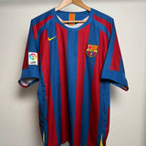 🔵🔴 FC Barcelona 2005/06 Heimtrikot – Puyol #5 – Nike (L)