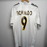 ⚪ Real Madrid 2004/05 Heimtrikot – Ronaldo #9 – Adidas (L)