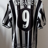 Newcastle United 1998/99 Heimtrikot – Newcastle Brown Ale – Shearer (#9) – Vintage