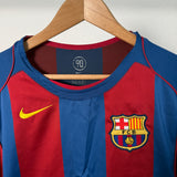 🔵🔴 FC Barcelona 2004/05 Heimtrikot – Ronaldinho #10 – Größe M